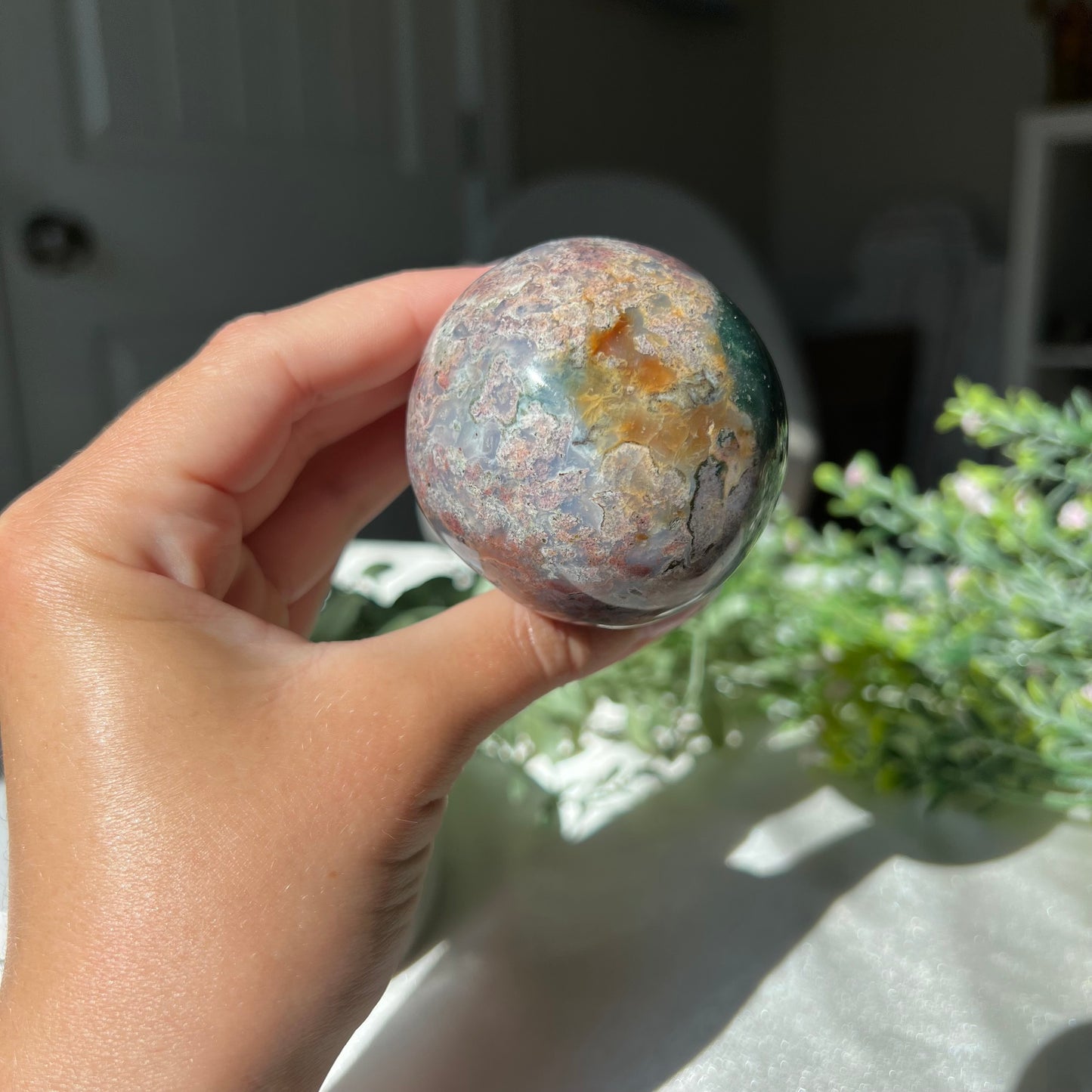 Ocean Jasper Mushroom Carving from Madagascar