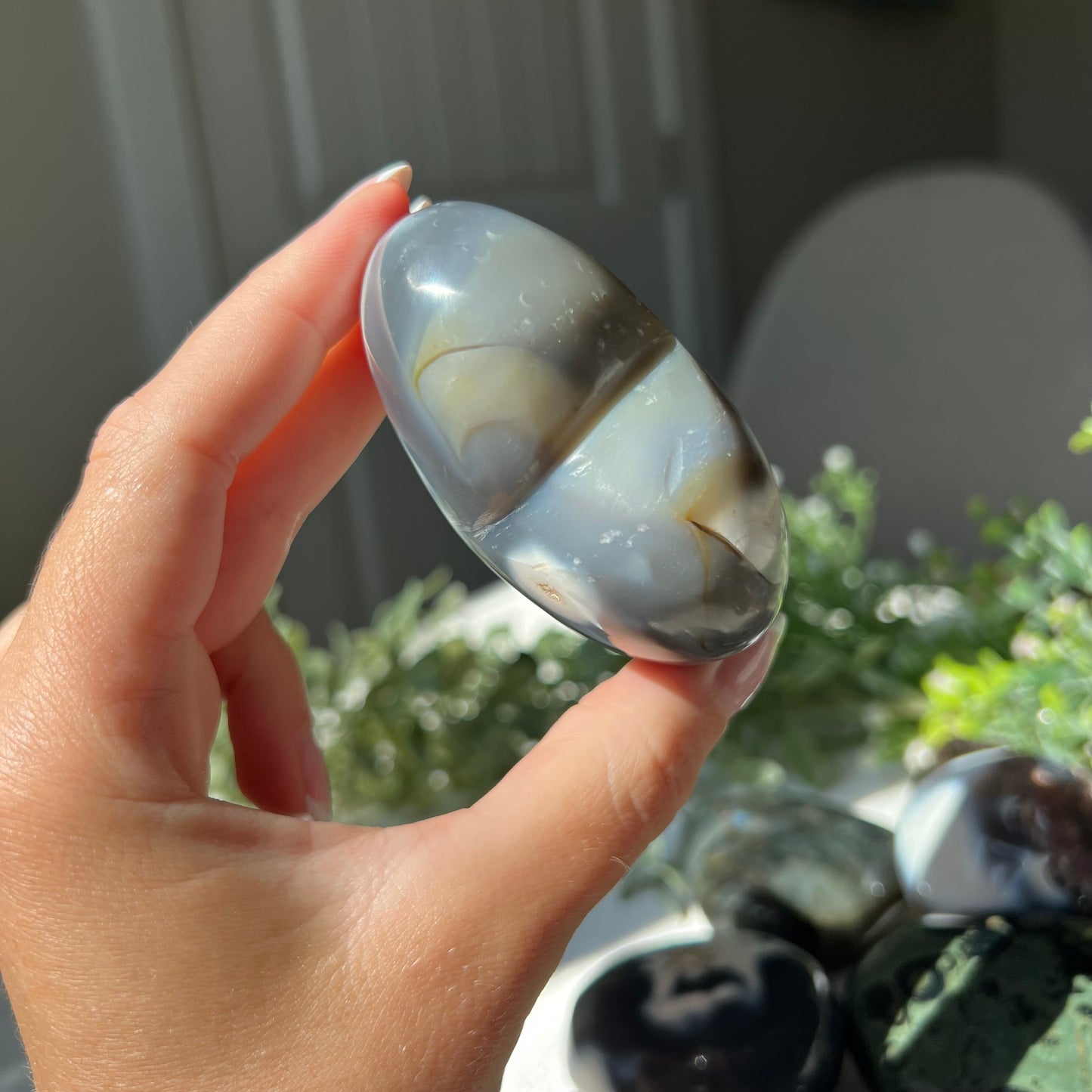 Orca Agate Heart Carving from Madagascar