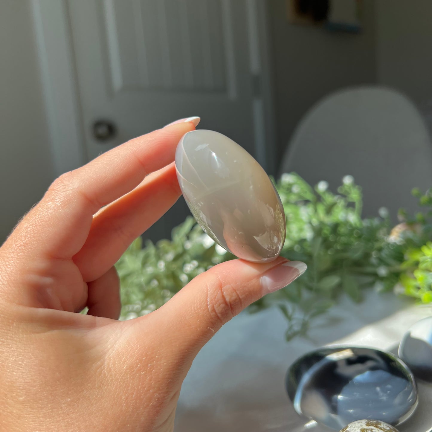 Orca Agate Palm Stone from Madagascar