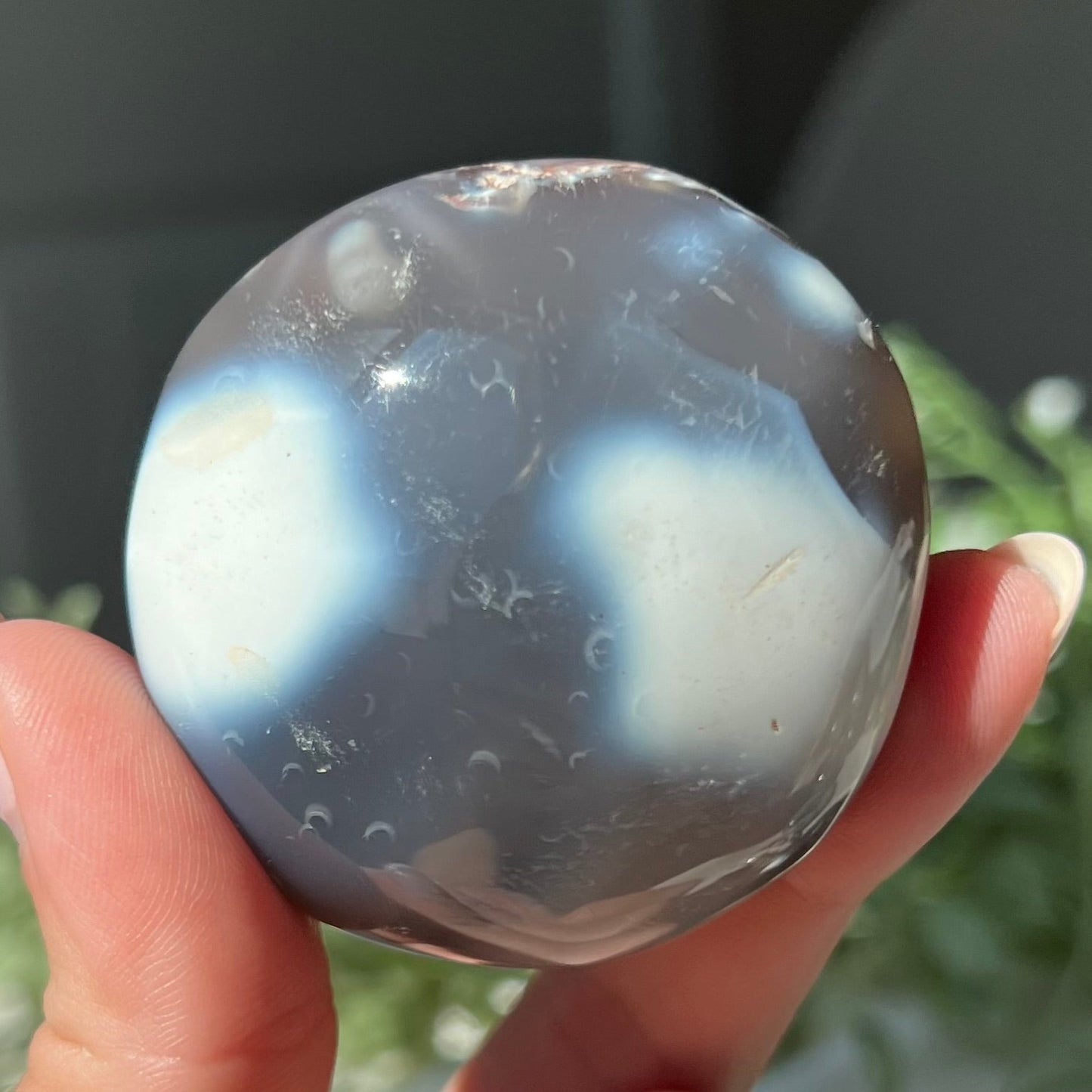 Orca Agate Palm Stone from Madagascar