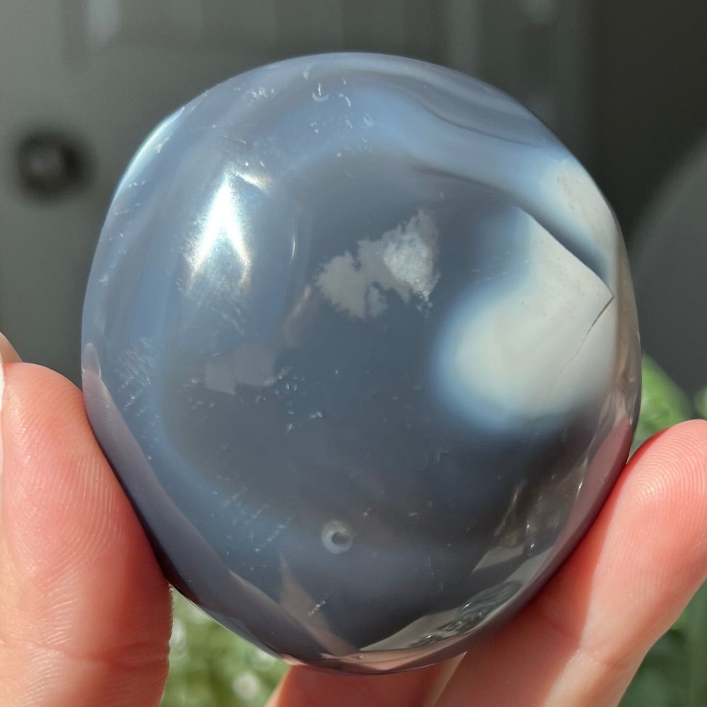 Orca Agate Palm Stone from Madagascar