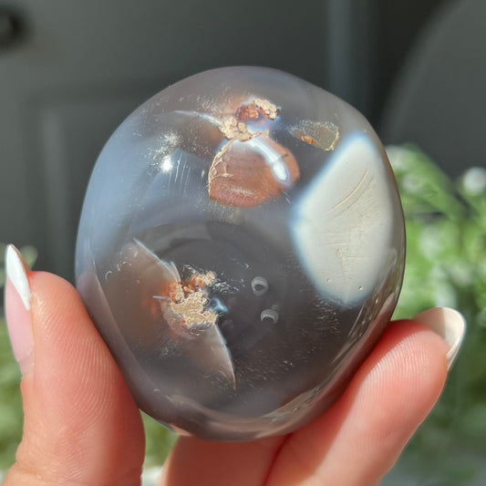 Orca Agate Palm Stone from Madagascar