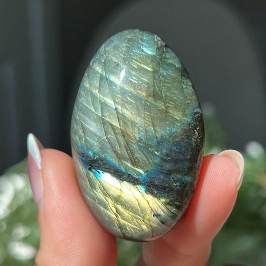 Small Labradorite Palm Stone from Madagascar