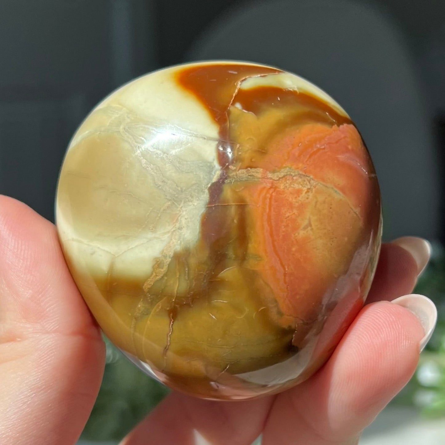 Polychrome Jasper Palm Stone from Madagascar