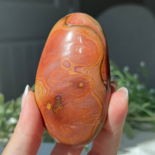 Polychrome Jasper Palm Stone from Madagascar