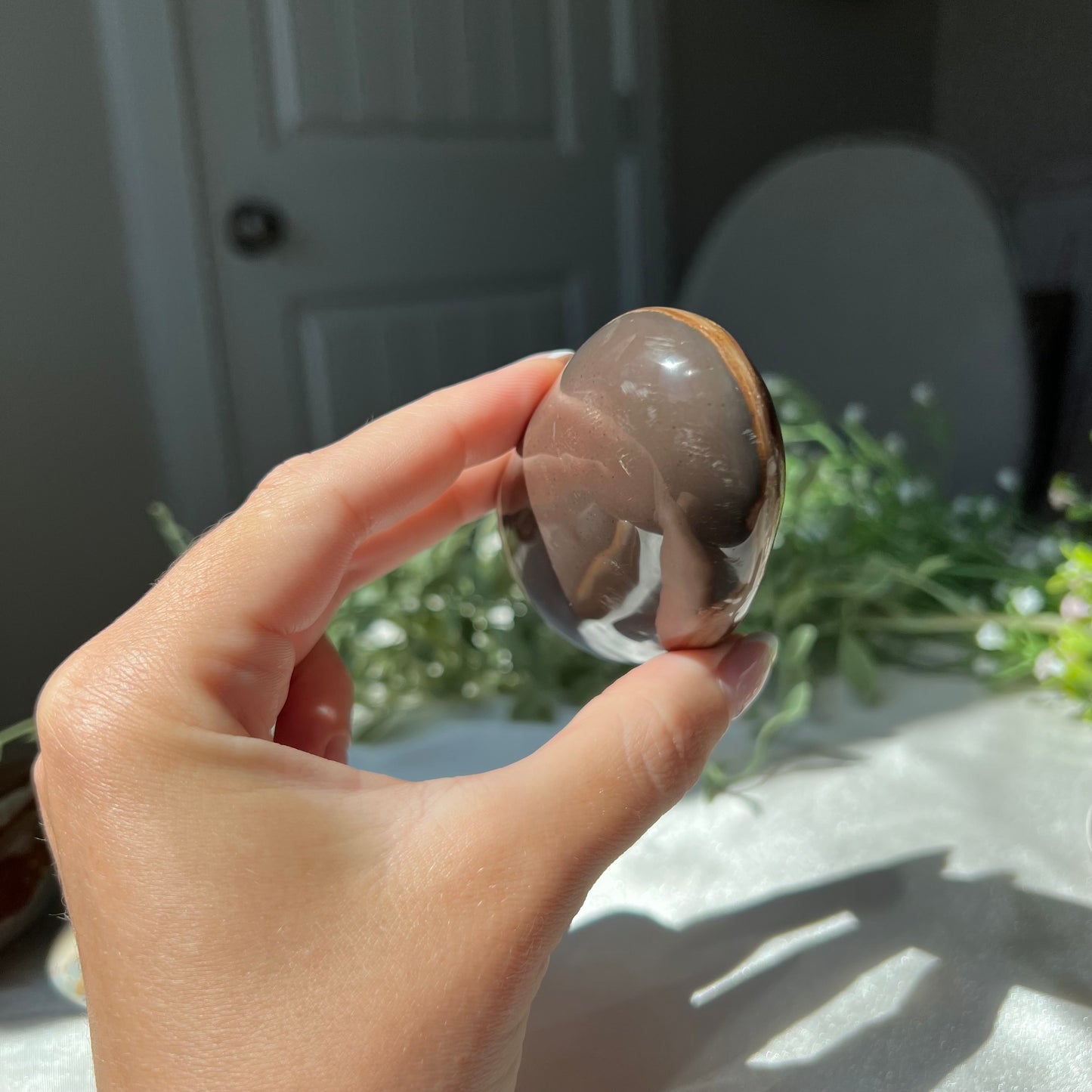 Polychrome Jasper Palm Stone from Madagascar