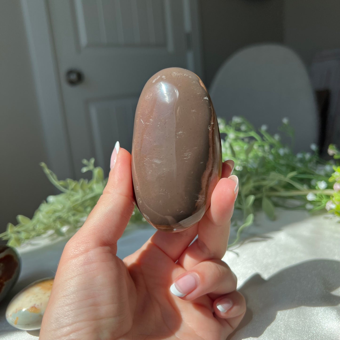 Polychrome Jasper Palm Stone from Madagascar