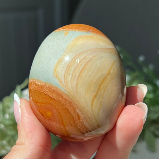 Polychrome Jasper Palm Stone from Madagascar