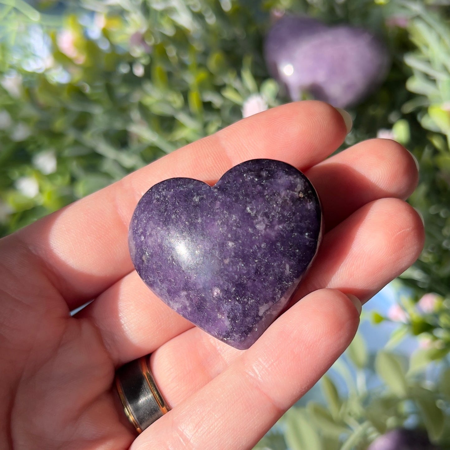 Lepidolite Heart