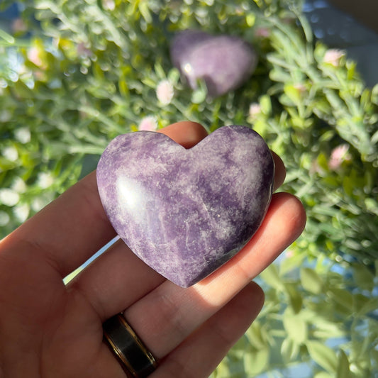 Lepidolite Heart