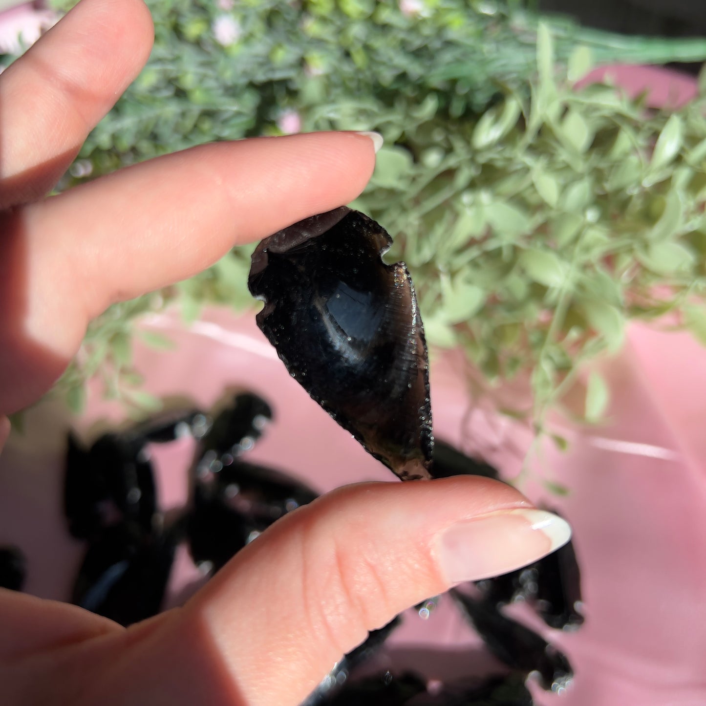 1 (One) 1.5-2.5" Black Obsidian Arrowheads from Mexico