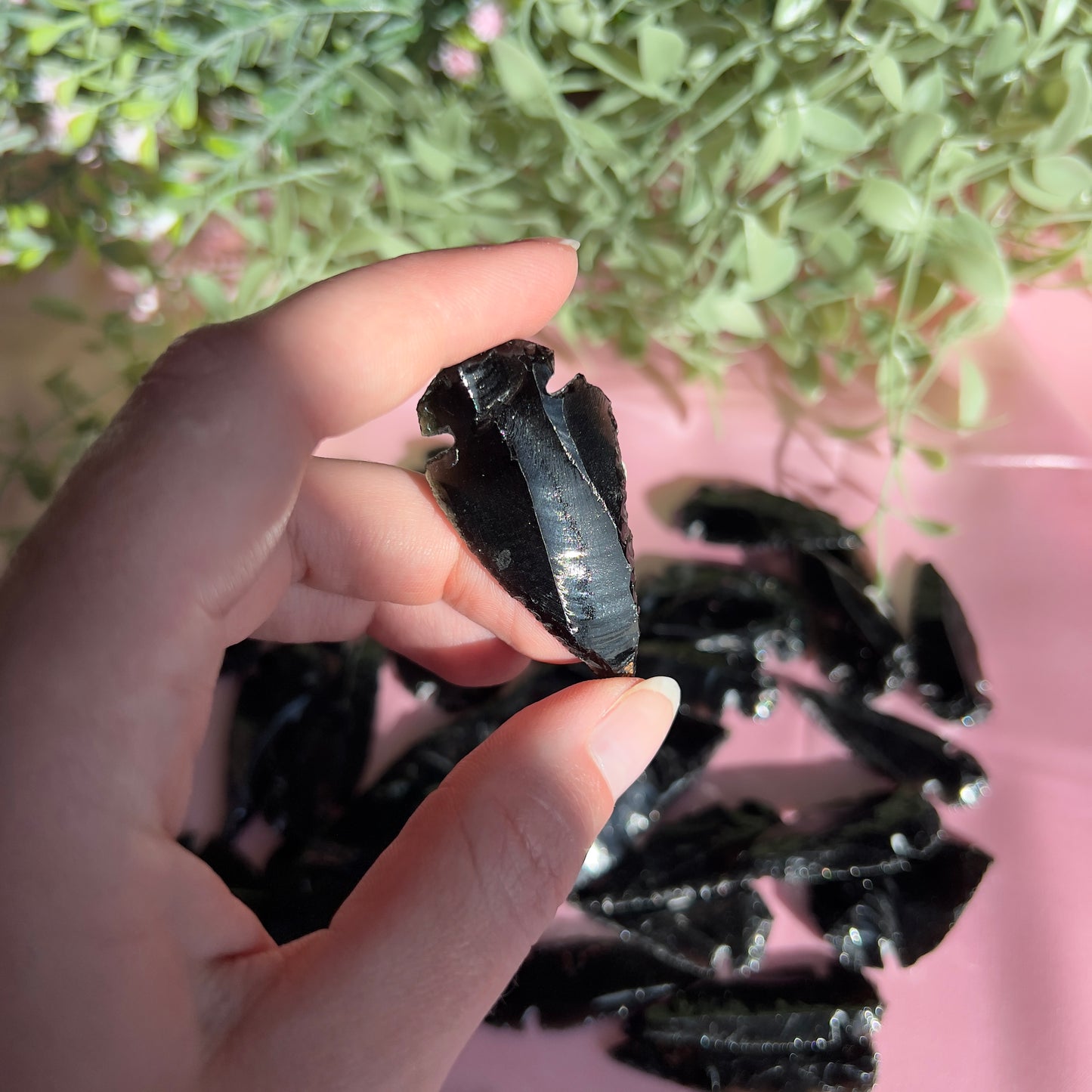 1 (One) 1.5-2.5" Black Obsidian Arrowheads from Mexico