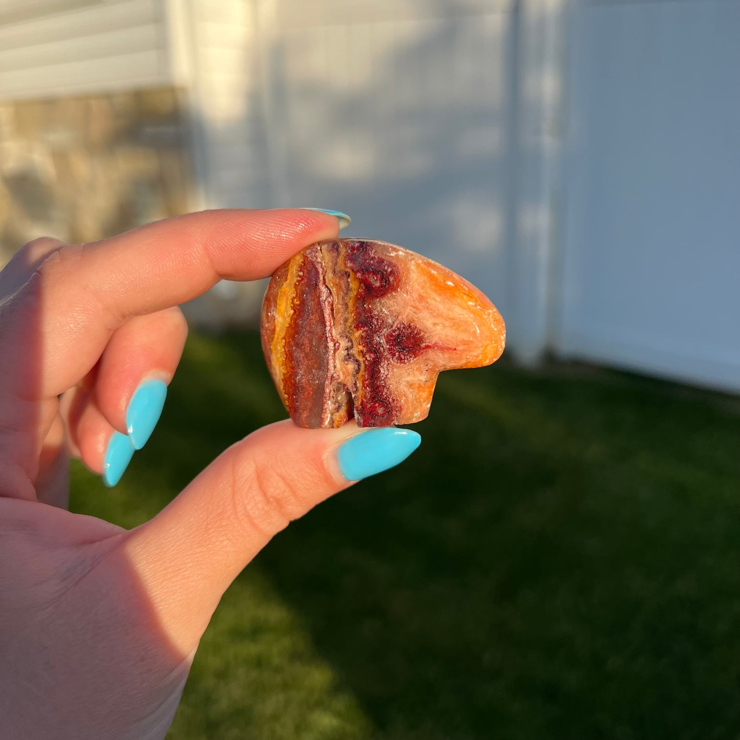 Wildfire Bubble Opal Bear carving from Milford, Utah