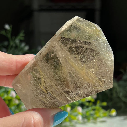 Gold Rutilated Quartz Freeform Carving 136 g (4.8 oz)