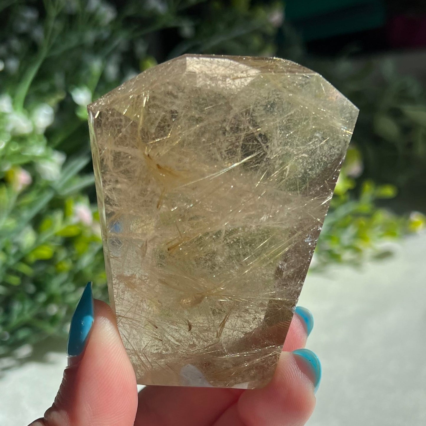 Gold Rutilated Quartz Freeform Carving 136 g (4.8 oz)