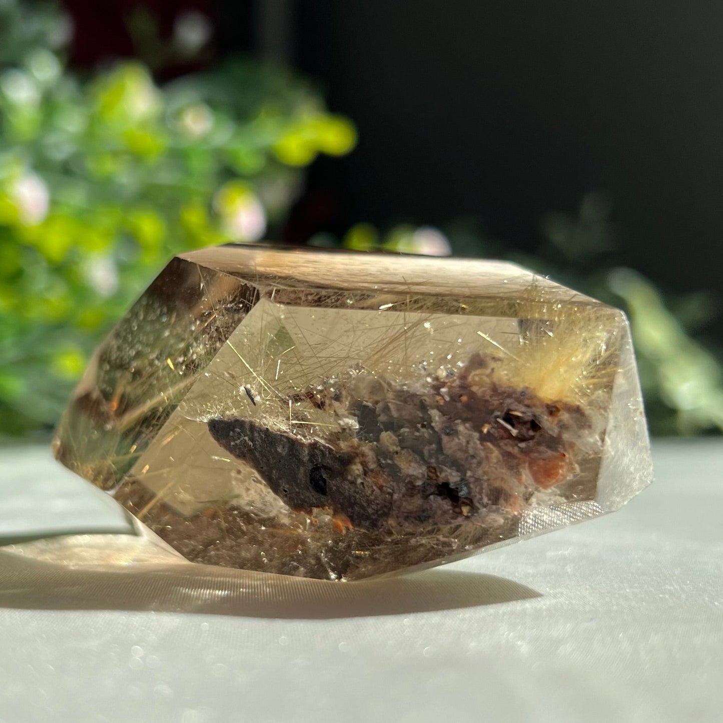 Gold Rutilated Quartz Freeform Carving 4.25 oz (121 g)