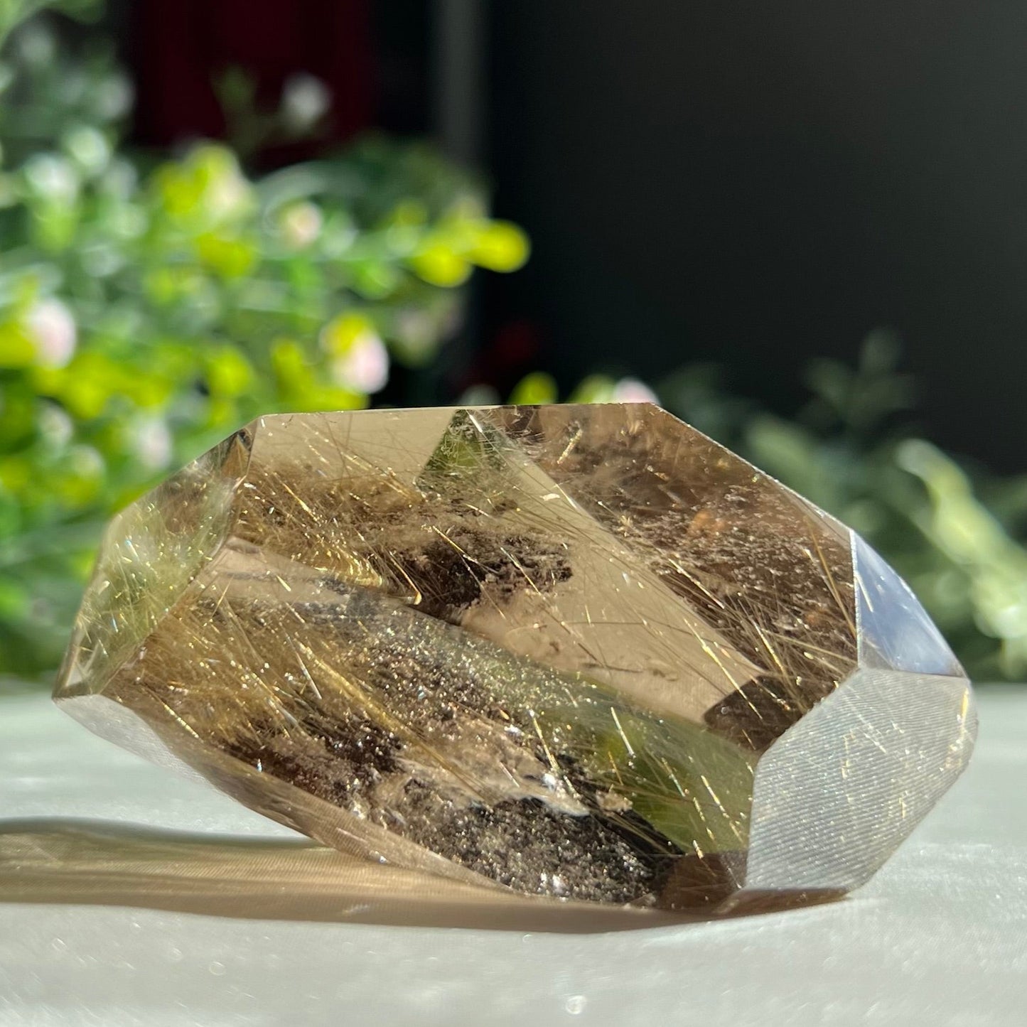 Gold Rutilated Quartz Freeform Carving 4.25 oz (121 g)