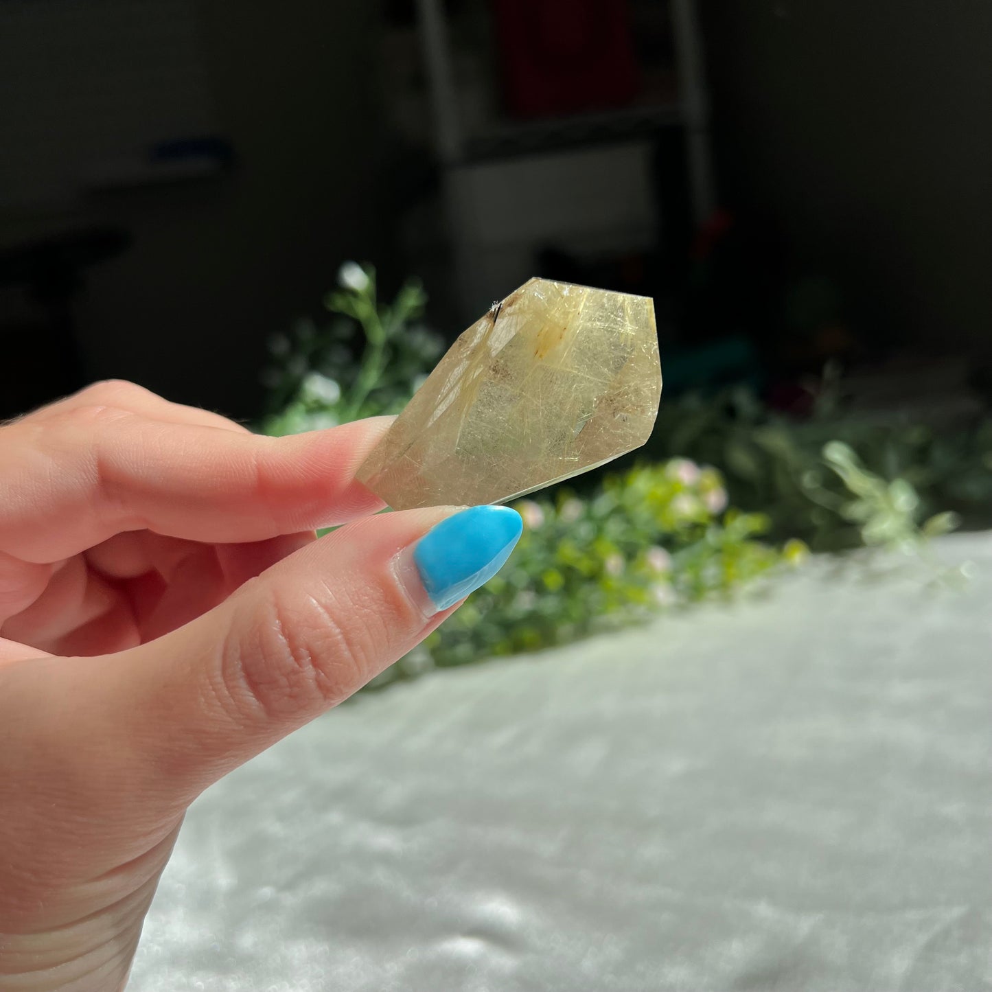 Gold Rutilated Quartz Freeform Carving 0.9 oz (25 g)