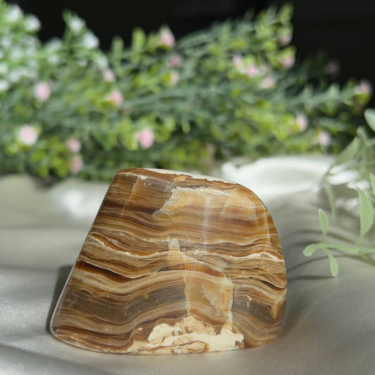 Polished by us and locally sourced: Rootbeer Onyx, Tooele County, Utah - Polished Freeform