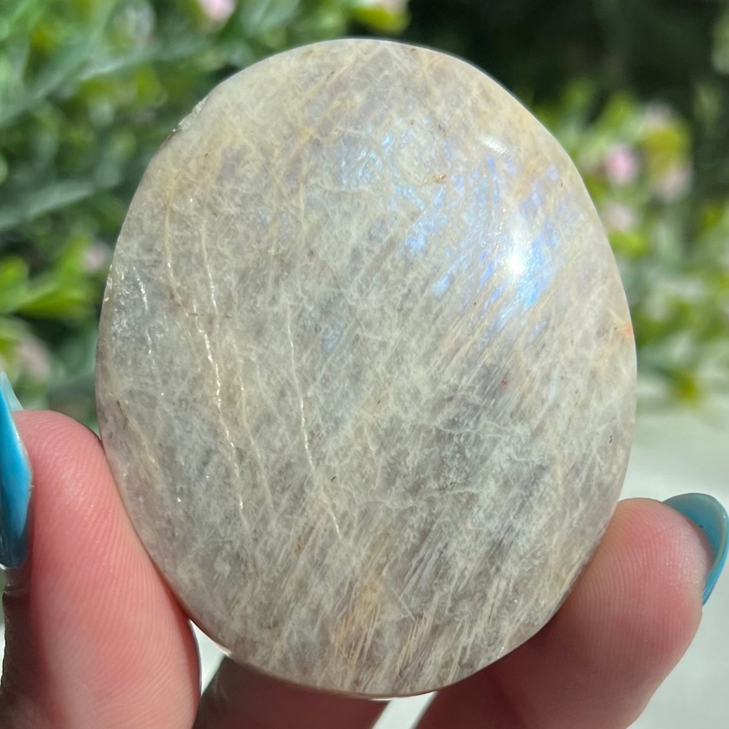 Blue Moonstone Palm Stone