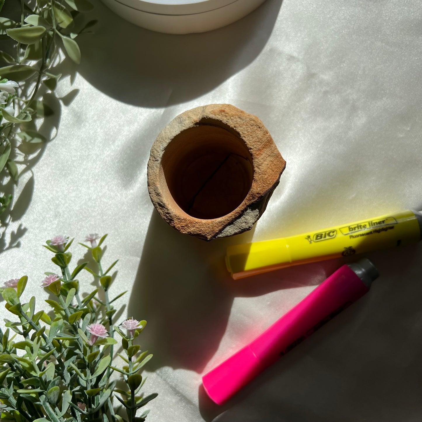 Sandstone Arizona Sierra Pen Holder / Pencil Cup from Utah and Arizona Border