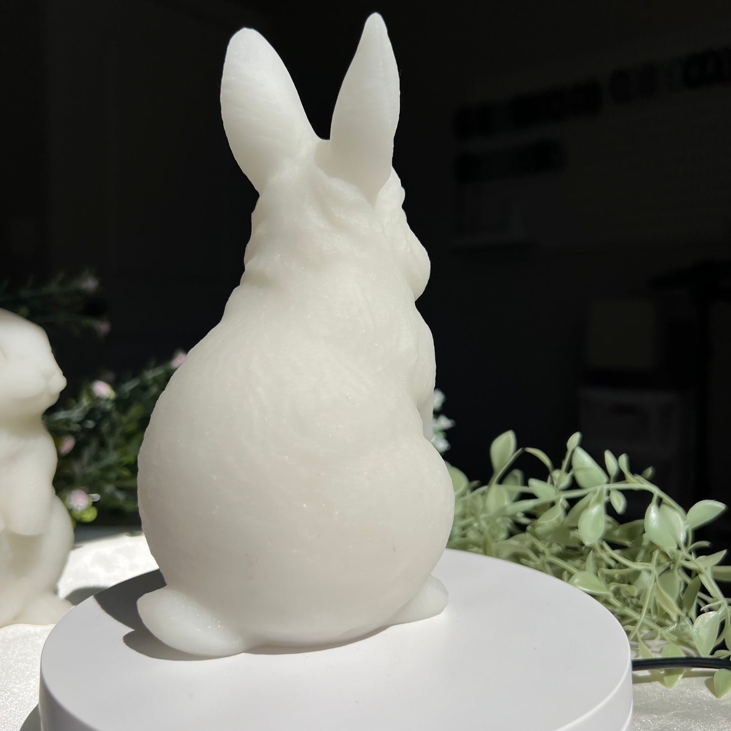 White Jade Bunny Rabbit Carving