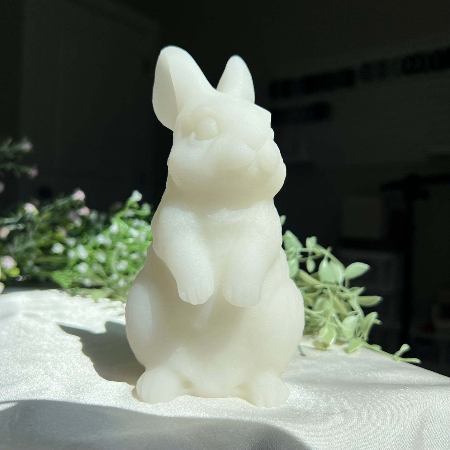 White Jade Bunny Rabbit Carving