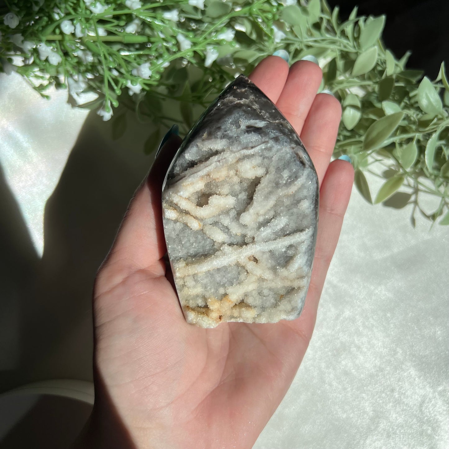 Druzy Sphalerite Flame Carving