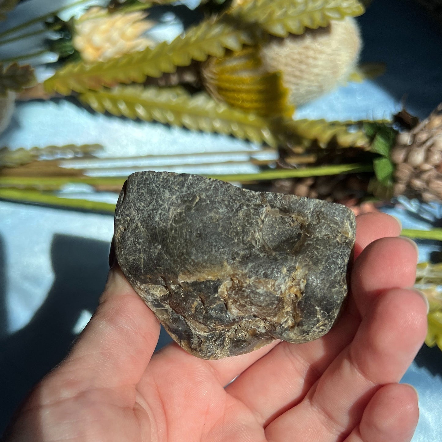 Montana Agate With Druzy, Polished End Half, Locally Sourced, Lapidary Rough 4.45 oz, 126g