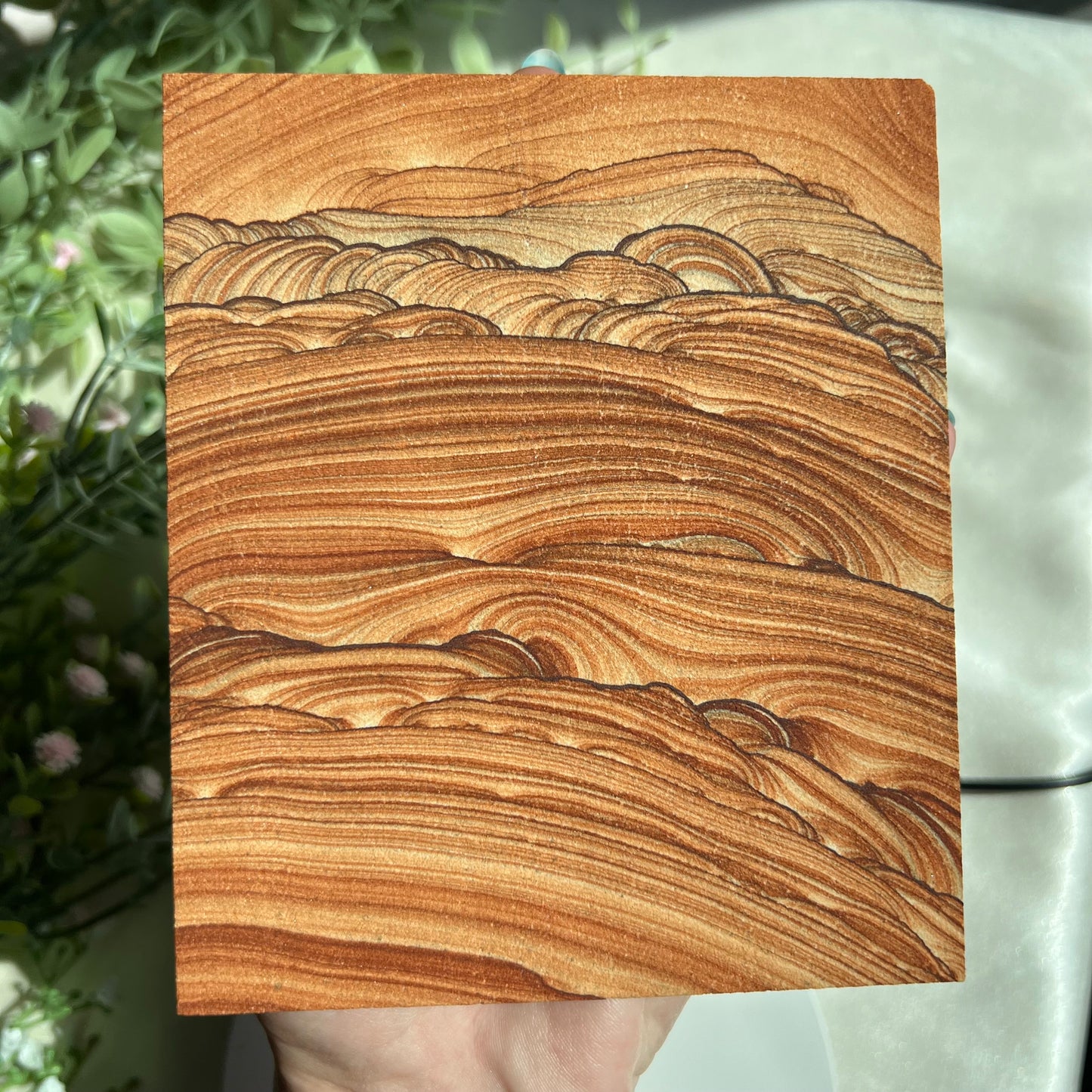 Sandstone Arizona Sierra Slab Picture with a Stand from Utah and Arizona Border